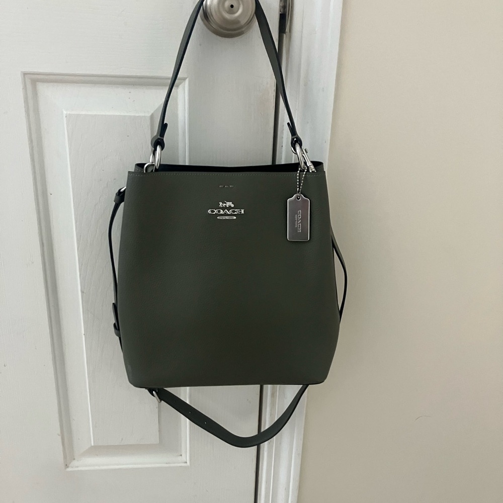 Coach Surplus Green Pebbled Leather Town Bucket Bag *NEW* - Picture 2 of 7